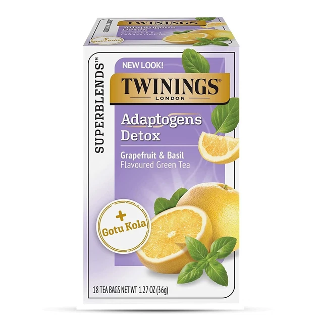 Twinings Superblends Adaptogens Detox Grapefruit & Basil Flavoured Green Tea
