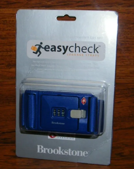 Brookstone (05166) Travel Sentry Certified Easycheck Locking Luggage Straps *NEW