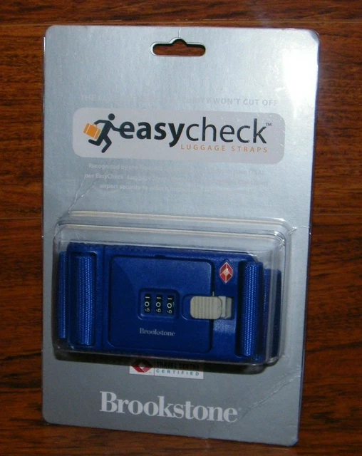 Brookstone (05166) Travel Sentry Certified Easycheck Locking Luggage Straps *NEW