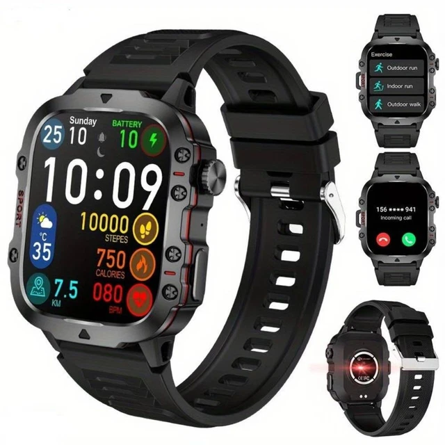 Smartwatch con funzione telefono - 1,85 orologio fitness con frequenza cardiaca SpO2 monitor del sonno, 110 + sport modalità orologio contapassi, IP68Impermeabile per Android iOS