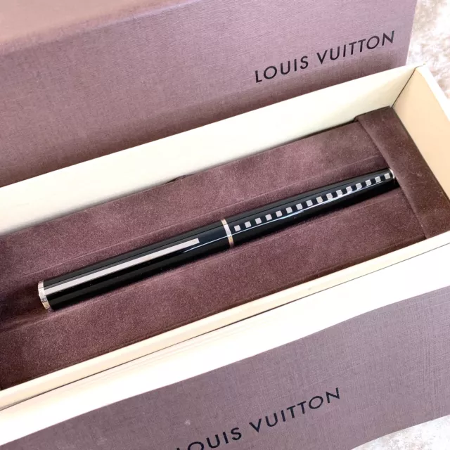 Authentic Louis Vuitton Ballpoin Pen Jet Rack Damier Brown Silver N79144  Lattice