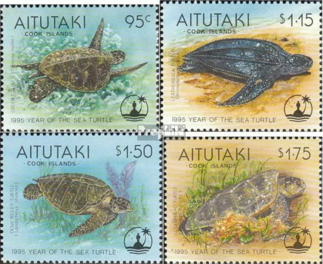 Aitutaki 744-747 neuf 1995 protection le Seeschildkröten