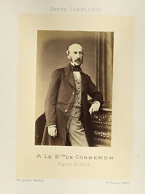 COMTE DE TOULONGEON Jura PHOTOGRAPHIE Albumine FRANCK Corps Legislatif 1864 