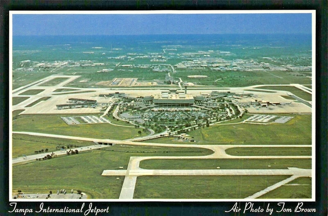 Tampa International Airport~Aerial View Of Layout~Terminal & Runways Postcard