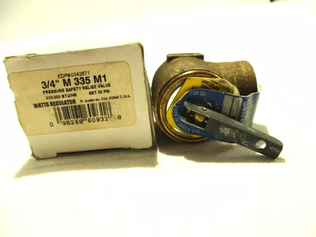 New Watts M335 3/4" Pressure Relief Valve M335-M1