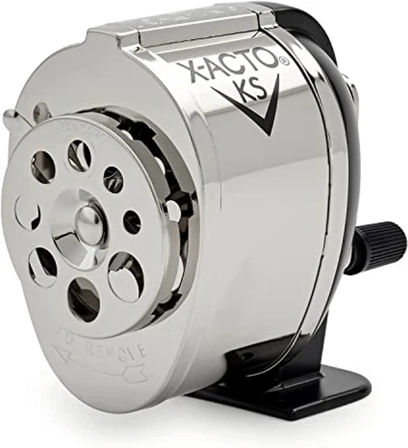 X-ACTO Ranger 1031 Wall Mount Manual Pencil Sharpener,Silver/Black, 1 Count (Pac