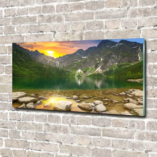 Acrylglas-Bild Wandbilder Druck 140x70 Deko Landschaften See Tatra-Berge