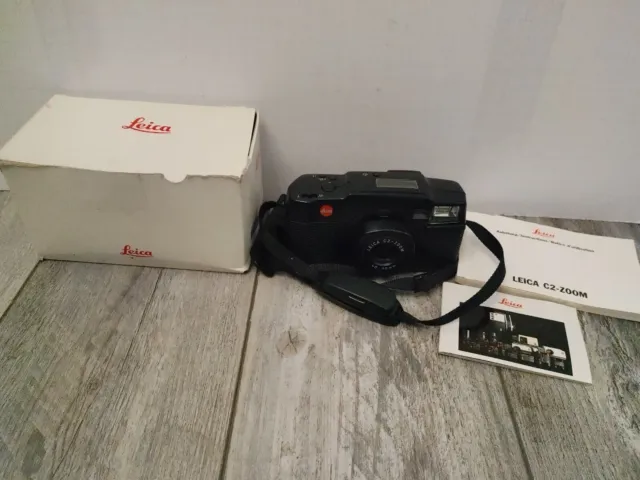 Leica C2 Zoom Black Point & Shoot 35mm Film Camera From JAPAN W- BOX & BOOK