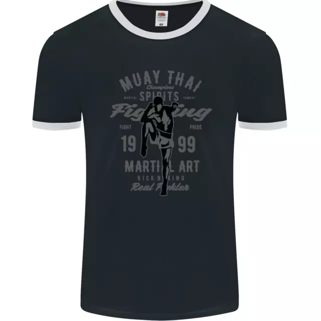 Muay Thai Fighting MMA Martial Arts Gym Mens Ringer T-Shirt FotL
