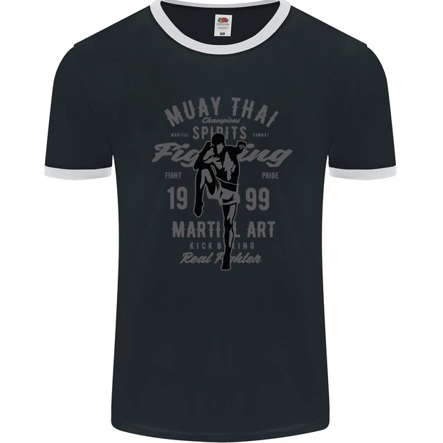 Muay Thai Fighting MMA Martial Arts Gym Mens Ringer T-Shirt FotL