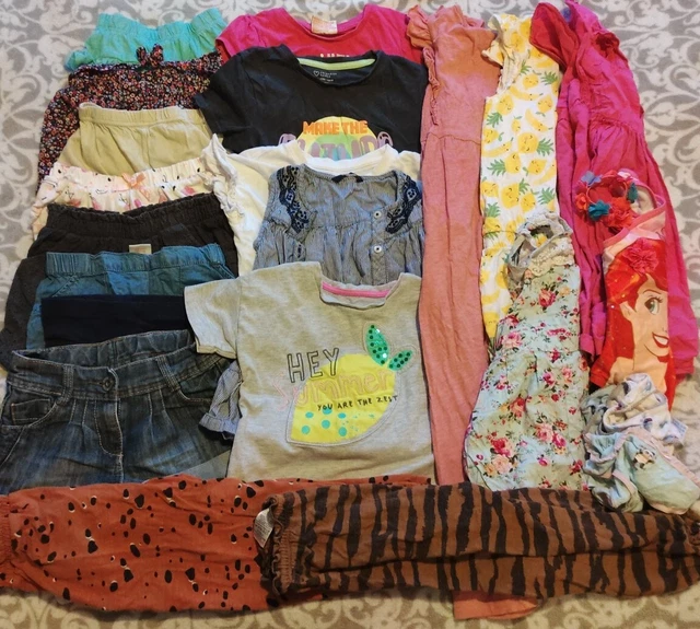 Pacchetto estivo per ragazze età 3-4 inc noce moscata successiva Primark ecc.