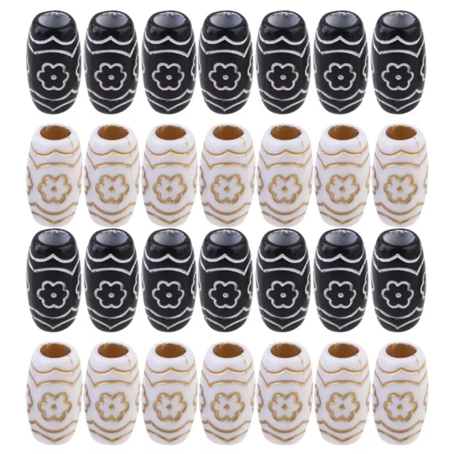60 PCS Jewelry Supplies Diy Beads Bracelet Hair Beads Braids Women