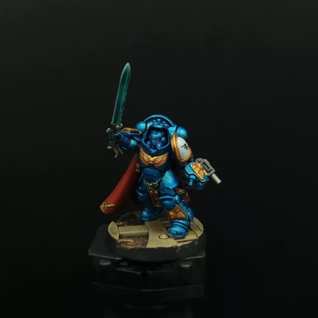 Gut bemalt Warhammer 40k Primaris Gravis Captain maßgeschneidertes Kapitel Spiele Workshop