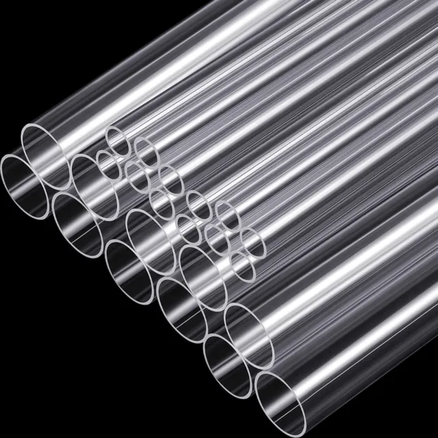 24 pcs Acrylic Tube 12 Rigid Tubing 1''(25 mm) OD x 1 mm Wall Thickness 12 Pl...