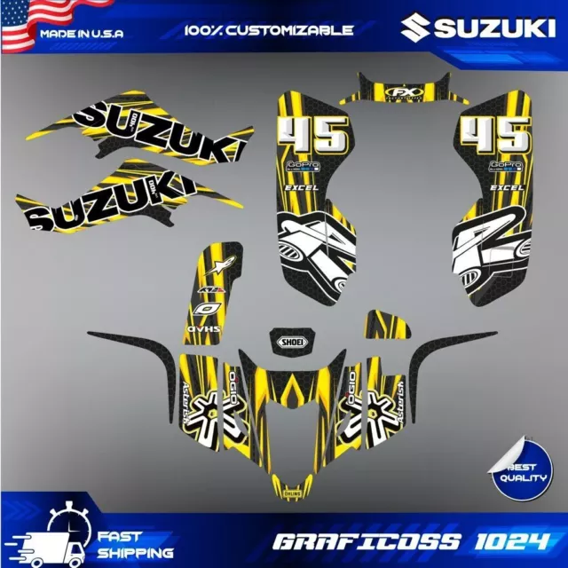 Calcomanía gráfica para motocicleta Suzuki LTZ 400 kit cuádruple ATV para modelo 2003-2008