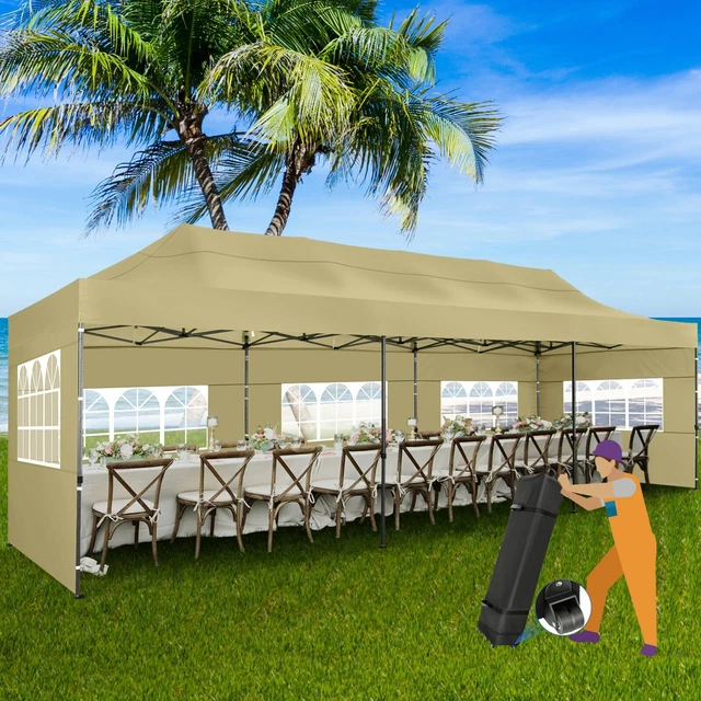 Pavillon 3x3m-3x6m-3x9m WASSERDICHT  Gartenpavillion Partyzelt Dachmaß UV-Schutz 3