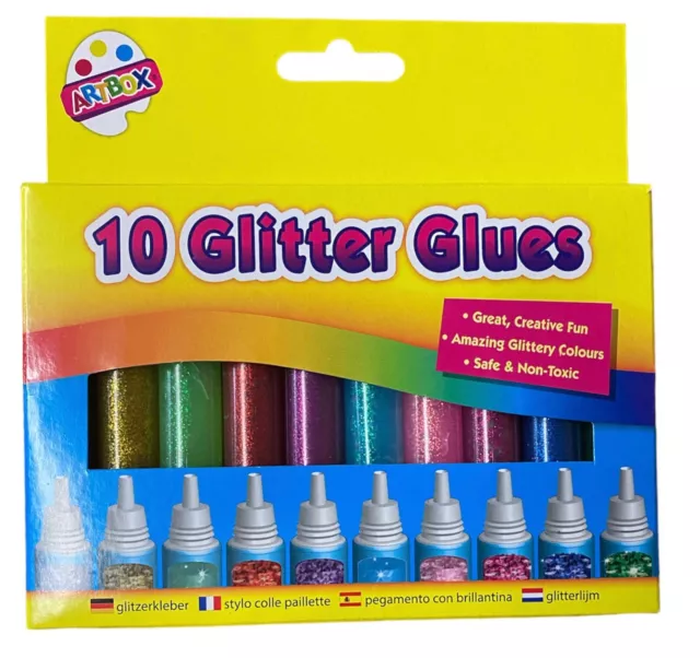 Glitzer Klebe Gelstifte Kunsthandwerk Funkelnd Farbige Marker Kinder (10Er-Pack)