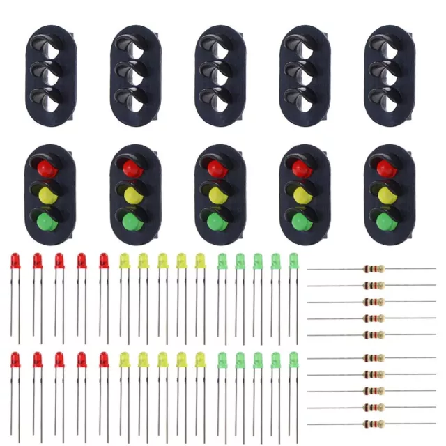 JTD18 10 sets Target Faces With LEDs for Railway signal HO OO TT Scale 3 Aspects