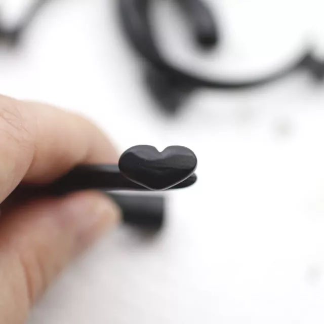 Brazos corazón accesorios pulsera negro 57 mm Ø 8*4 mm, hágalo usted mismo joyería 2