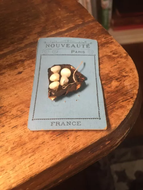 Antique French Buttons  Nouveaute Paris France 5 Of Them