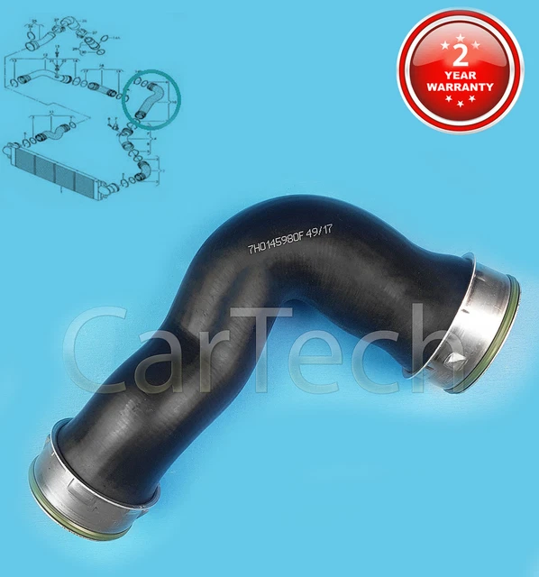 FOR VW T5 Transporter 2.5 Tdi Intercooler Turbo Hose Pipe 7H0145980D £