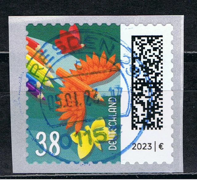 Bund MiNr. 3742 Welt der Briefe Flügelstifte rs. ZäNr. 1010 Vollstempel