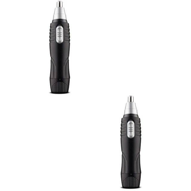 2 piezas 2 en 1 cortador de nariz y barba con sistema de limpieza y ergonómico