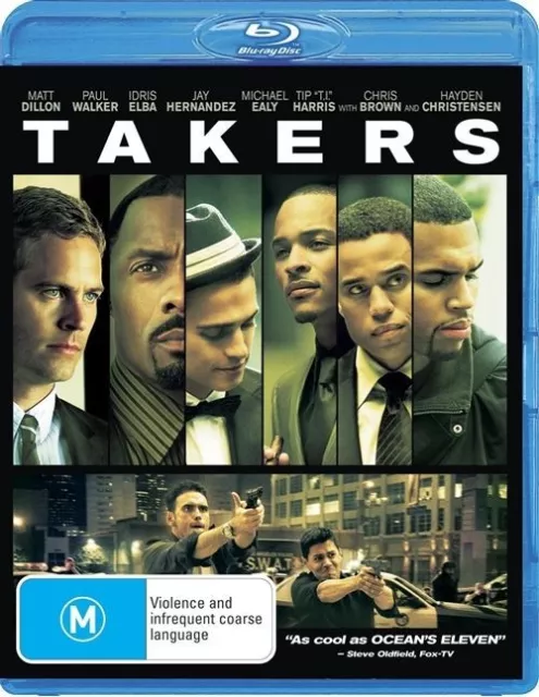 Takers: Paul Walker & Matt Dillon (Blu-ray, Region B) - Brand New & Sealed
