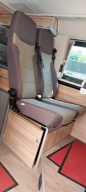Doppelsitzbank (2-Sitzbank) Fiat Ducto Hymer mit Gestell u. Unterflurbefestigung