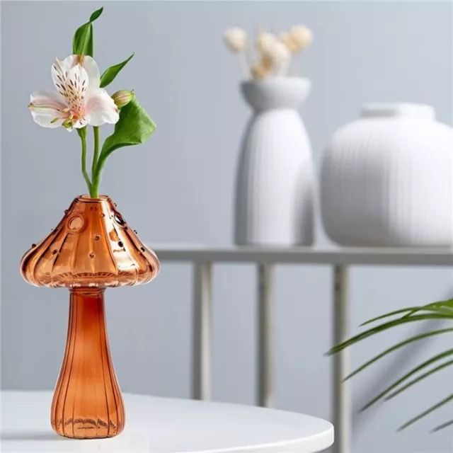 Decor Transparent Glass Vase Flower Bottle Desktop Ornament Aromatherapy Bottle