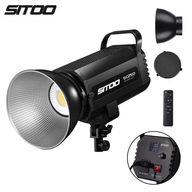 SITOO 250W LED Video Light Spotlight Lamp Studio Lighting Photography Remote