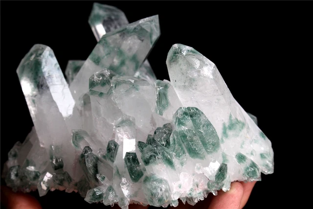 1168g New Find Green Phantom Quartz Crystal Cluster Mineral Specimen Healing