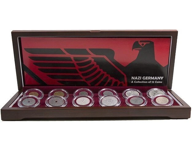 Nazi Germany - 12 Coin Box Set & 3rd Reich Credit Treasury Notes Set