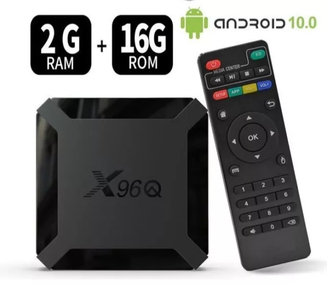 box android tv 10  X96Q Android 10 Dual wifi 4K ultra HD 2Go/16Go