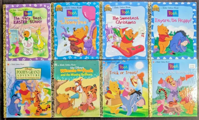 Disney Winnie The Pooh Titles Little Golden Book 8 Lot Childrens Books Free Ship