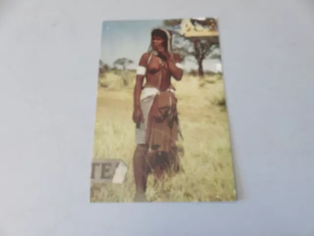 Cartolina vintage SUD AFRICA donna locale viaggiata anni 70