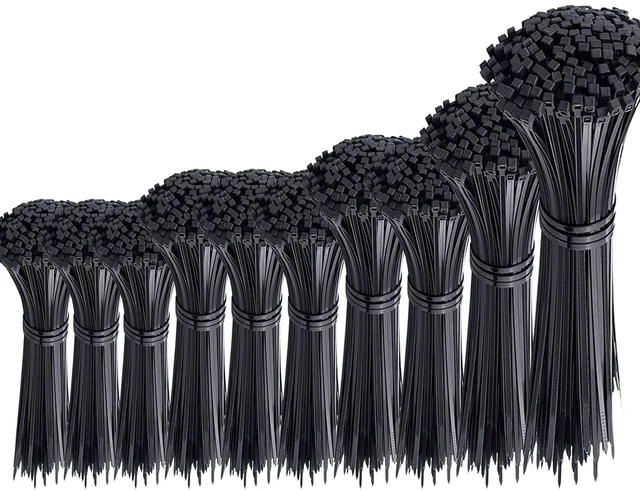 Oksdown Lot De 1000 Pièces Serre Câble Noir Plastique Lourd Collier De Serrage R