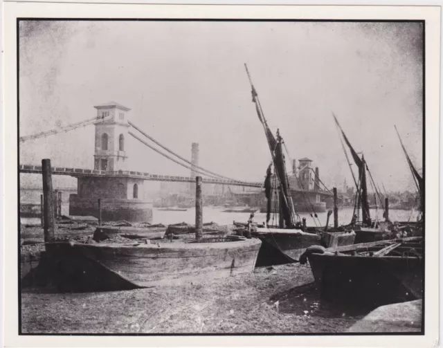 W.H. FOX-TALBOT * HUNGERFORD BRIDGE * ENGLAND * Iconic c 1845 ENGLISH photo