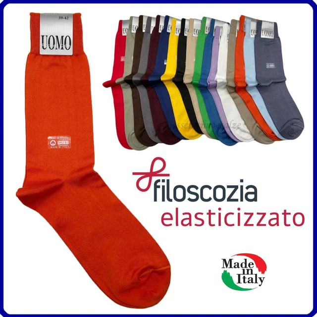 1 Paio calze da uomo corte in FILO DI SCOZIA ELASTICIZZATO estive calzini cotone