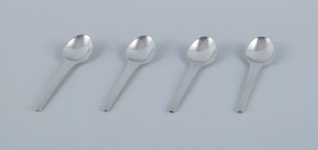 Georg Jensen, Caravel, a set of four coffee spoons in sterling silver.