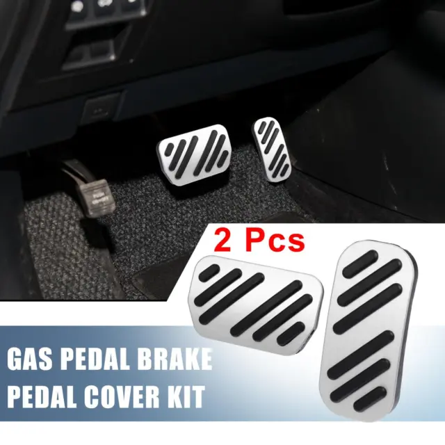 2pcs Gas Pedal Brake Pedal Cover Kit for Toyota CH-R Corolla Pruis Silver Tone