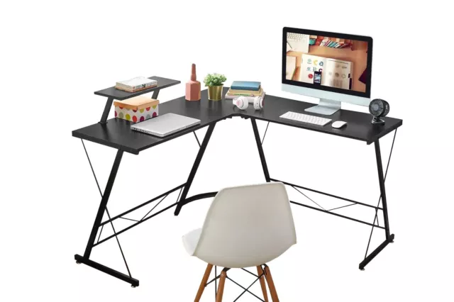 Neo Corner L Shaped Desk Computer Gaming Laptop Table Workstation Home Office