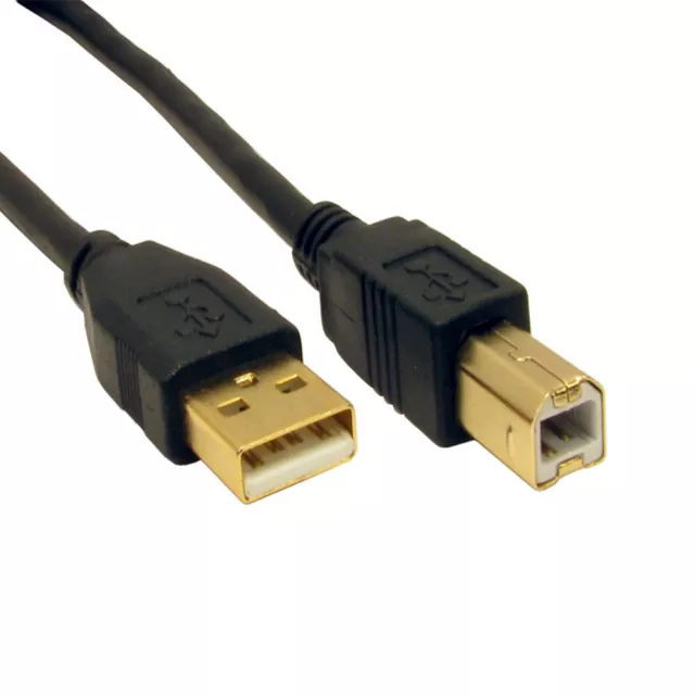 USB Printer Cable High Speed 2.0 A to B Lead Gold Plated Brother Epson Kodak HP