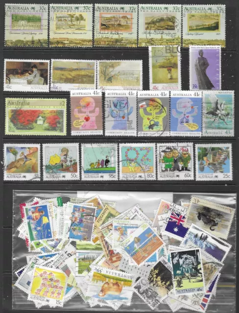 1988 To 1991 100 Australian Stamps All Different  Used