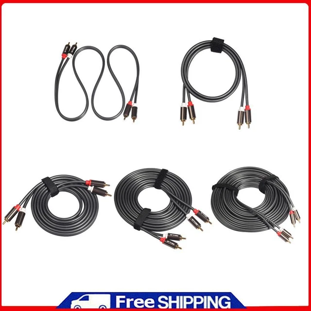 2RCA to 2 RCA Male to Male Gold-Plated Audio Cables for Home Theater DVD TV UK