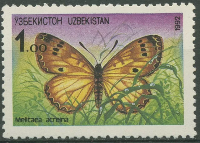 Uzbekistan 1992 animals insects butterflies 2 mint