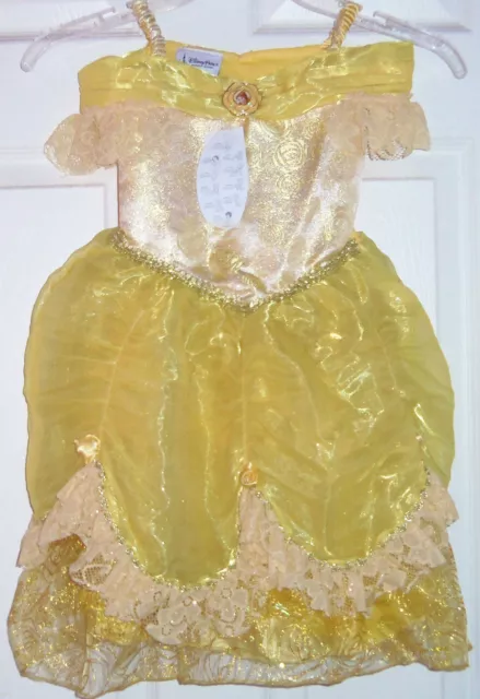 Disney Belle Dress Costume Princess Fancy Theme Park Size XXS 2/3 New