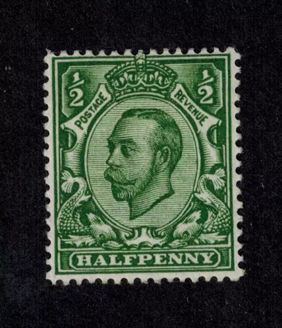 KGV GEORGE V DOWNEY 1/2d DEEP GREEN imperial crown wmk SG 338 MM ^^