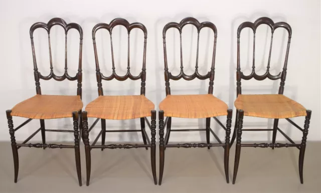 SET 4 SEDIE Da Pranzo Chairs Ottone Tessuto Design Anni'70 Vintage  Modernariato EUR 600,00 - PicClick IT