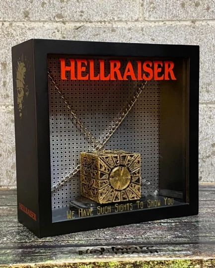 Hellraiser Puzzle Box Pinhead Lament Configuration Prop Custom Display Case Hellraiser Puzzle Box Pinhead Lament Configuration Prop Custom Display Case